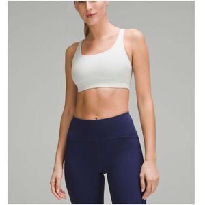 Lululemon Women's Size 4 Green Medium Support Energy Sports Bra Athleisure EUC